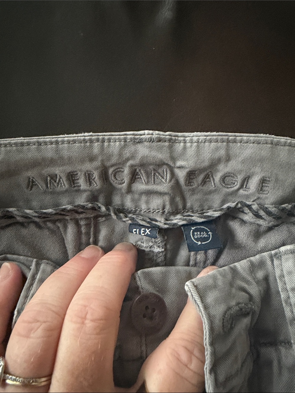 American Eagle Outfitters Men’s Gray Relaxed flat front pants